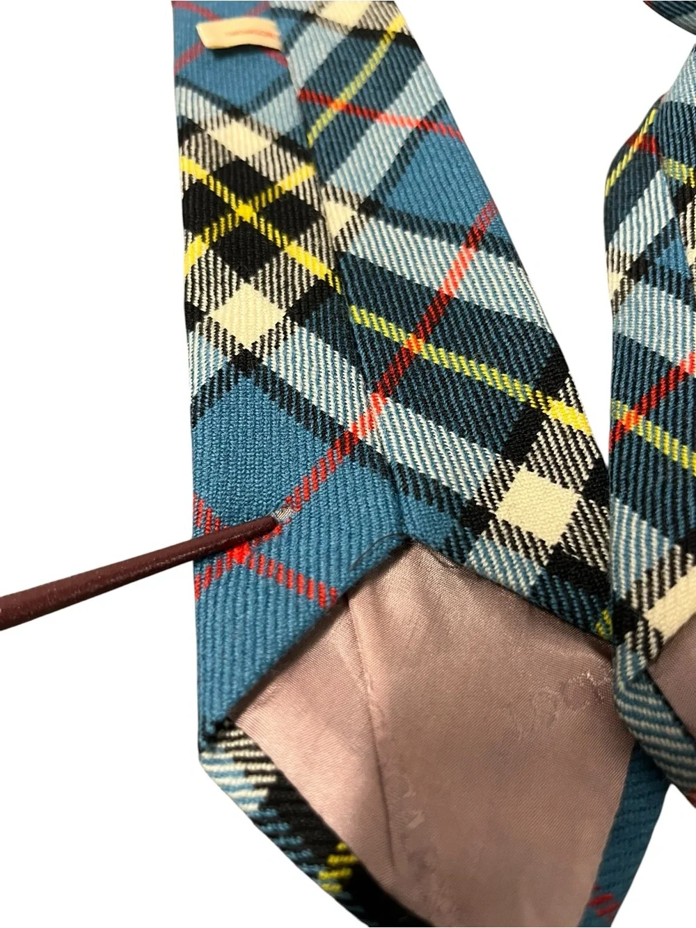 Vintage Lochcarron Scotland Wool Tartan Plaid Skinny Tie Wool Made in Scotland
